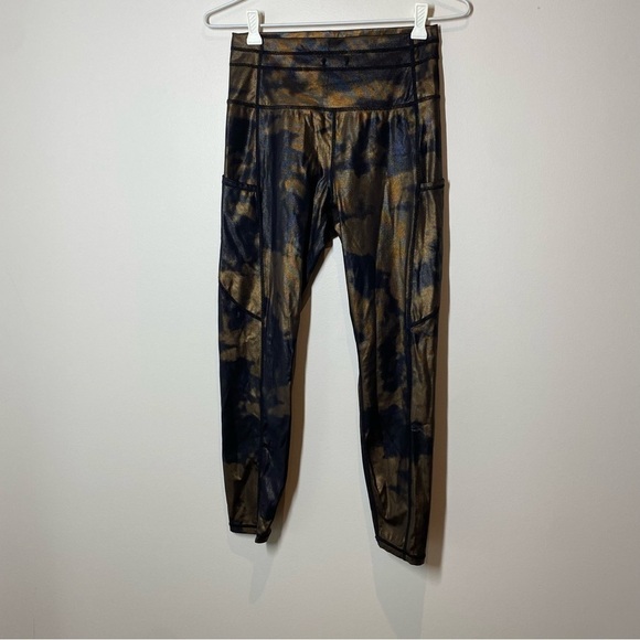 Zyia Bronze Metallic Hendrix Pocket Leggings size 4 - Picture 13 of 14